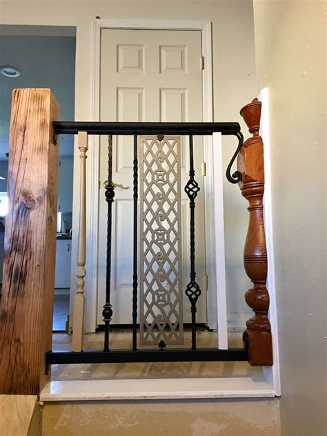 The project is more complicated than tread or riser replacement, because you're dealing with precise angles rather than square cuts. DIY stair railing made by me. The rectangle picket spins ...