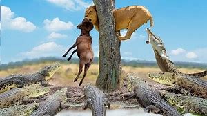 Lion VS 5 Crocodiles can the beat him? se the surprise in the end