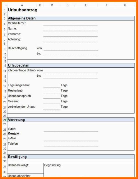 Urlaubsanträge einzureichen und zu bearbeiten kann in unternehmen schnell mal unorganisiert und unstrukturiert ablaufen. Original 17 Urlaubsantrag Vorlage Word | Kostenlos Vorlagen