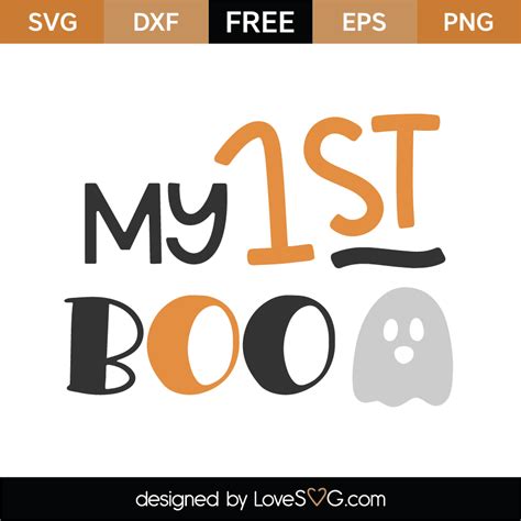 Download My 1st Boo SVG Cut File - Lovesvg.com