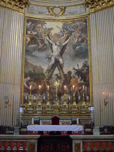 De kruisiging van de heilige petrus, jaume huguet, koninklijk. Lancaster Cathedral: The Feast of St Andrew