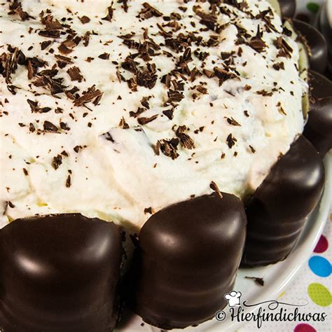 Absolut lecker, super erfrischend und auch wirklich ganz schnell gemacht! Schokokuss-Torte mit Biskuitteigboden, Kindergeburtstag