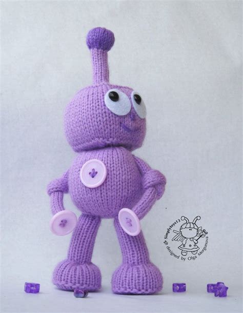 Packed with technology that brings him to life, he's curious and attentive. Robot . Robot Toy- knitting pattern (knitted round ...