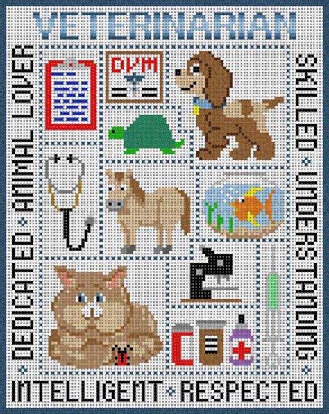 Free cross stitch patterns created by connie barwick. Veterinarian - Occupation Pattern | Cross stitch animals ...