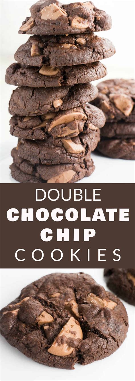 Super simple and supremely chocolaty, these chewy chocolate. Double Chocolate Chip Cookies | Recipe | Double chocolate ...