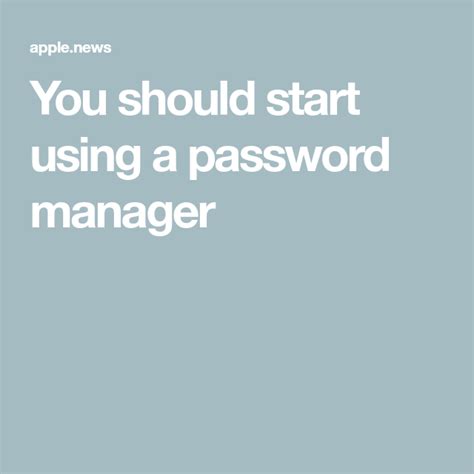 Apple has begun supporting various flavors of password managers through apis while also offering a fairly decent. You should start using a password manager — Popular ...