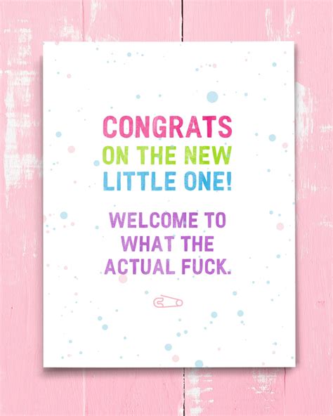 Baby shower virtual baby shower birth announcements pregnancy announcements gender reveal. Funny New Baby Card Snarky Baby Shower Card Card For New | Etsy in 2020 | New baby cards, Baby ...