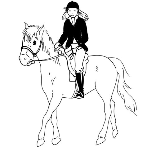 dessin equitation cheval