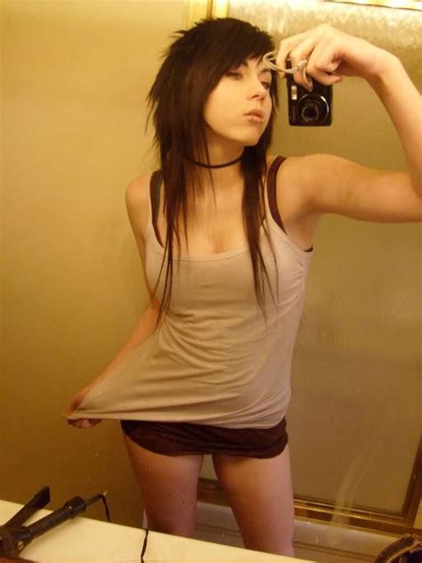 Skinny and tattoed emo girlfriend selfshot. Emo Paris 2012: Emo Hairstyles for Girls and Inclement ...