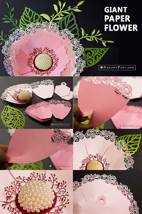 I first saw miranda and then miranda and dana share a tutorial for it and i knew i just had to try it, but with my silhouette cameo. Giant paper flowers, step by step tutorial and templates