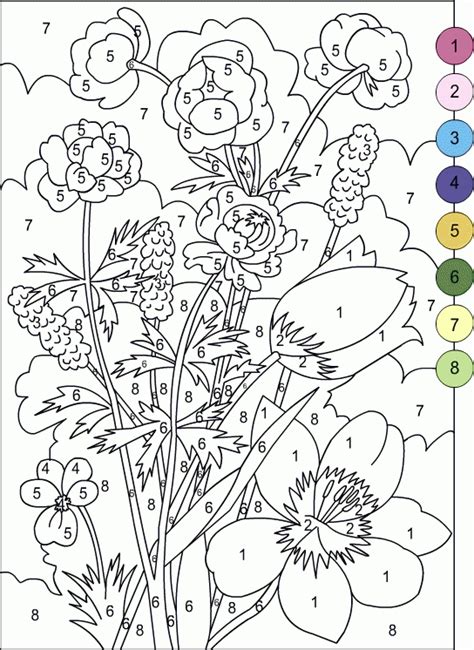 These free coloring pages are also. Color By Number For Older Kids - Coloring Home