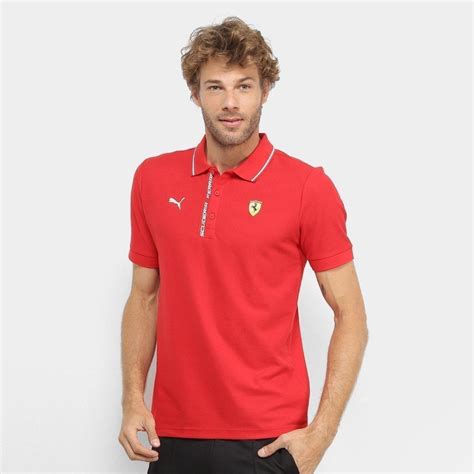 Custom logo oem kaos oblong us camisas tipo polo de algodon dry fit golf t shirt polo bundle clothing vndor oem clothing. Camisa Polo Puma Scuderia Ferrari Shield Masculina - Vermelho | Netshoes