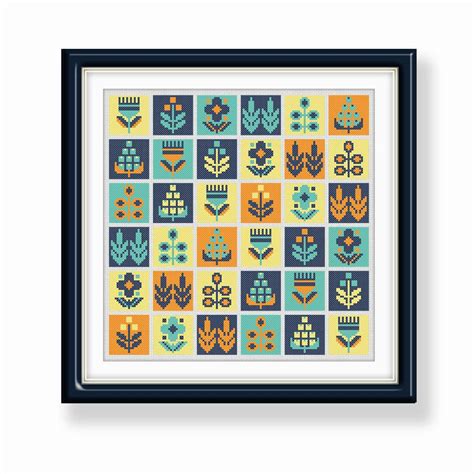 These charts are perfect for many projects and stitched gifts for a baby, toddler or young child. BOGO FREE. Scandinavian folk Cross Stitch Pattern (#P ...