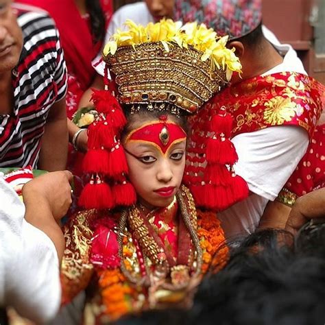 Living goddess or kumari looks on as devotees (unseen) offer prayers to her during the chariot procession of rato machindranath festival in kumaripati, lalitpur on tuesday, july 26, 2016. Sightseeing in Kantipur | Home of the God & Goddess