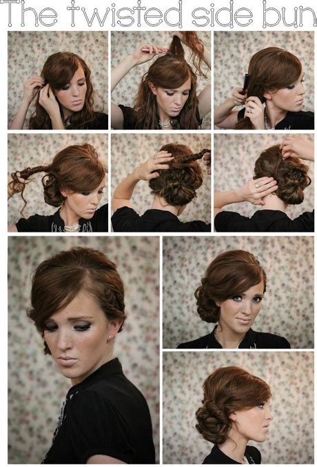 Long and casual yet smooth and sexy is what this long side part hairstyle is about. Easy side updos for long hair