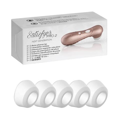 Gently remove the circular treatment tip to cleanse thoroughly. Satisfyer Pro 2 Climax Tips - 5 pack