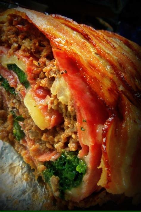 The bacon imparts a wonderful smoky flavor and helps keep the meat nice and juicy. Rollo de Carne con Tocino (Bacon-Wrapped Stuffed Meatloaf ...