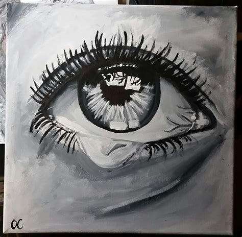 So last week i was bored at english class and i was doodeling on my paper and usually i always doodle eyes cause its the only thing i can draw and i drew this eye crying paint inspired by selftitled. Crying Eye - Olivia Cornett - Paintings & Prints, People ...