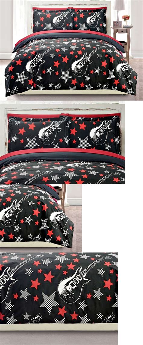 Free shipping on prime eligible orders. Kids Bedding: Guitar Comforter Set Bedding Full Stars ...