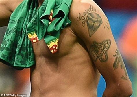 Three swallows on the neck. Neymar reveals meaning behind tattoos - Barcelona news latest | Daily Mail Online