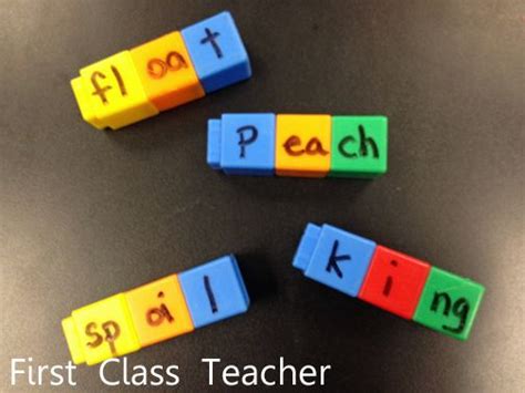 Educational insights phonics dominoes short vowel. DIY Unifix Cube Spelling Center | Spelling centers, Teaching phonics, Diy classroom