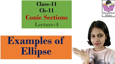 Ncert solutions for class 11. Lecture 4 | Conic Sections | NCERT Examples of Ellipse ...