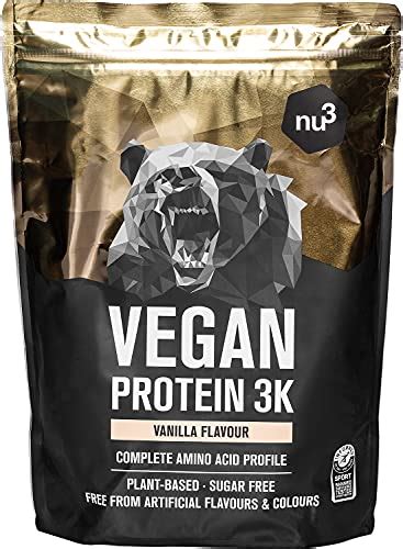 Fitness | slimming | nature 15% gutschein für neukunden kostenlose lieferung möglich schneller versand nu3 Vegan Protein 3K Shake - 1 Kg Vanilla Blend - veganes ...