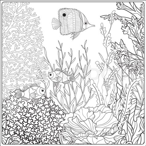 More than 5.000 printable coloring sheets. Adult coloring book. Coloring page with underwater world ...