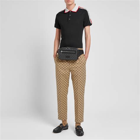 11.8l x 0.78w x 6.29h; Gucci GG Supreme Waist Bag Black | END.