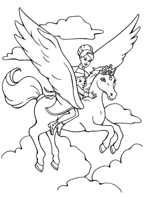 The hope is that i can fulfill. The Queen And Her Pet Boarding Pegasus | Horse coloring pages