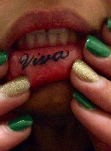 I've heard it's one of the most. Same font but "loca" instead | Lip tattoos, Inner lip ...