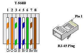 Jacks are designed to work only with solid ethernet cable. Ethernet EIA/TIA 568B wiring standards. | Download Scientific Diagram