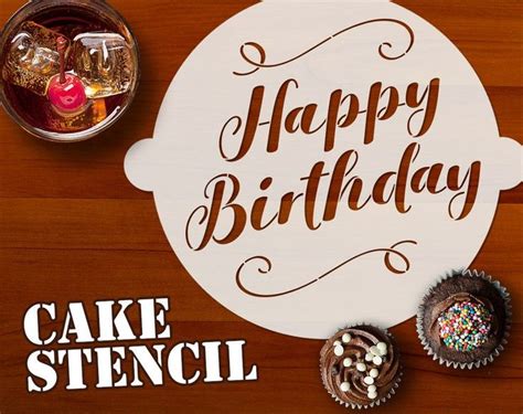 Technology has inspired us in every field and celebration of our life. Happy Birthday cake stencil, Happy Birthday stencil ...