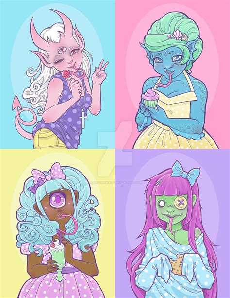 Scared, archangel? hopi taunted, drawing his demon blade. Creepy Cuties (With images) | Cute art, Pastel goth art