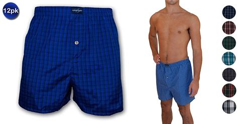 Download 12 Pack: Andrew Scott Men's Woven Boxer Shorts - Assorted ...