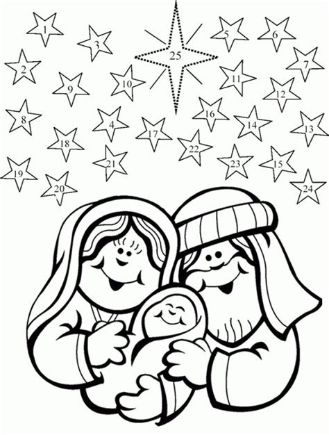 Later you can print it and color it as you like. Coloring the Advent | Advent coloring, Nativity advent ...