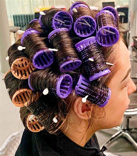 12 rollers for shorter hair. Pin by Staci Roslein on Sleeping in hair rollers or ...