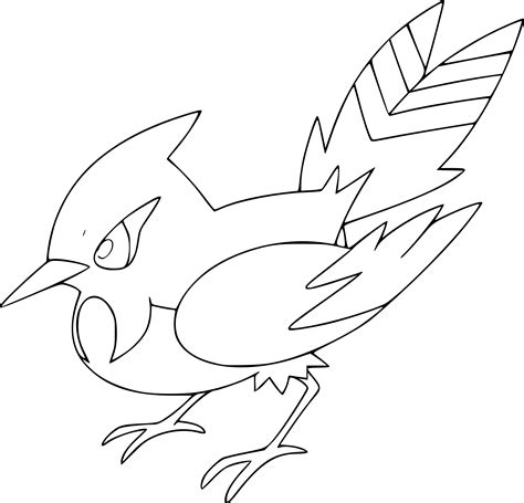 Coloriage des pokemons qui se trouve dans la liste 6e génération à imprimer et colorier pour les enfants. Coloriage Braisillon Pokemon à imprimer