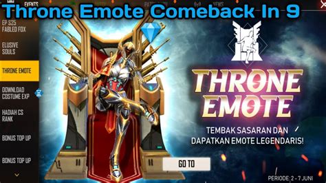 Garena free fire emotes uses a particular method and applies a different gameplay method. Throne Emote Comeback In 9 💎 Spin // Free Fire - YouTube