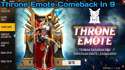 Emotes are a way to express yourself in the game. Throne Emote Comeback In 9 💎 Spin // Free Fire - YouTube