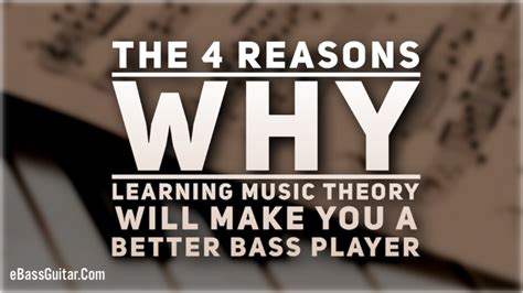 Music theory for bassists : The 4 Reasons Why Learning Music Theory Will Make You A Better Bass Player - Bass Guitar Lessons ...