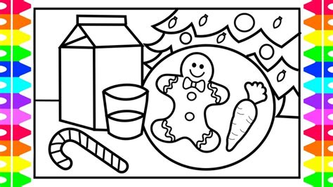 These fun cookies can also be used as christmas decorations for the tree. CHRISTMAS COLORING!! How to Draw and Color Cookies and Milk for Santa| Gingerbread Cookies for Kids