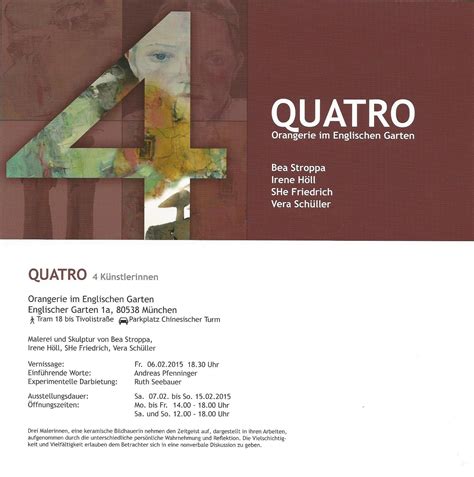 In der mitte des 16. Ausstellung und Vernissage Orangerie am 6.2.2015 um 18.30 ...