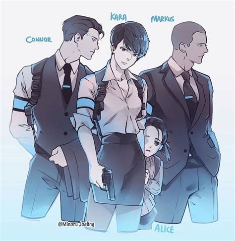 Intense doesn't do it justice #dbh #detroit become human #dbh markus #dbh jericho #markus detroit become human. Detroit become human Connor, Kara, Markus and Alice By ...