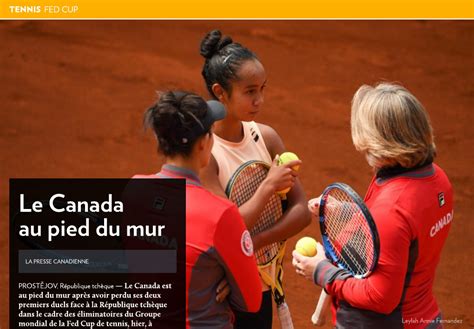 I only saw markéta vondroušová [pronounced: Fed Cup : le Canada au pied du mur - La Presse+