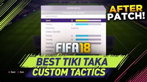 FIFA 18 AFTER PATCH BEST TIKI TAKA CUSTOM TACTICS! IMPROVE YOUR PASSING ...