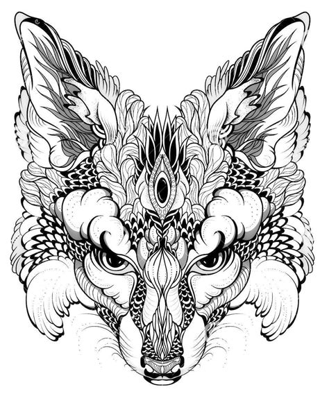 The mandala is a representation of the universe in buddhism and the hindu religion. Mandala Fox Mask Coloring Page | Fox coloring page, Animal ...