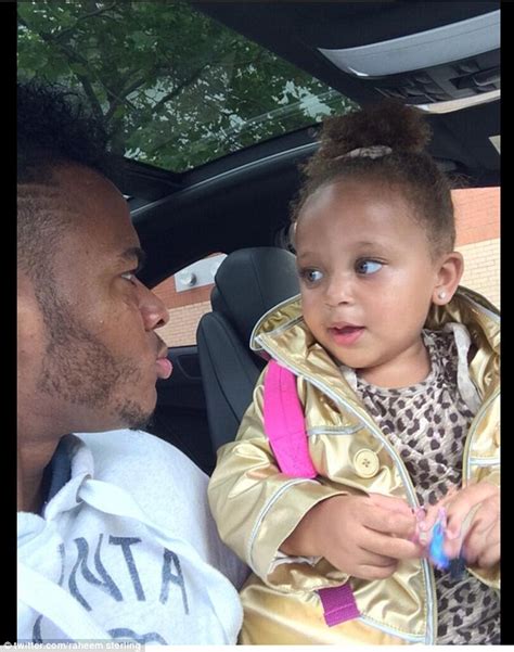 Raheem sterling has a standout performer this season, helping man city dominate the premier league. Daughter Caption