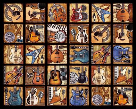 Who are the artists on the jigsaw puzzle? Puzzles Six String Symphony Jigsaw Puzzle (2000 Piece ...