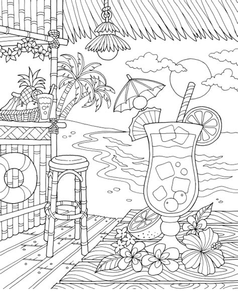 Coloring books are the perfect gift and activity for all ages from toddlers to children and adults. Freebie Friday 07-10-20 Free Tropical Scenes Coloring Page